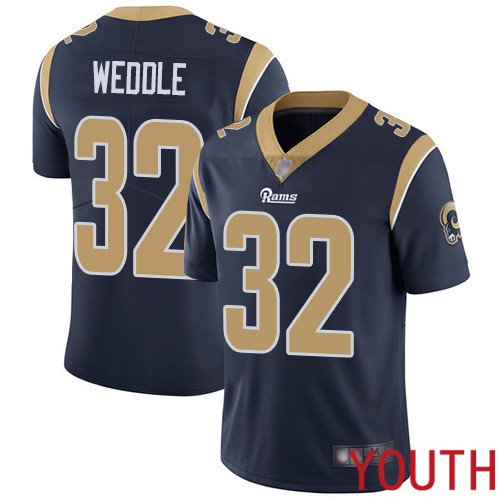 Los Angeles Rams Limited Navy Blue Youth Eric Weddle Home Jersey NFL Football #32 Vapor Untouchable